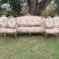 A French Style Carved Giltwood Ornate 5 Piece Lounge Suite On Fluted Legs