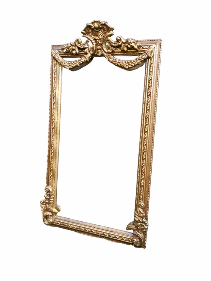 A French Style Ornately Carved and Gilded Bevelled Mirror