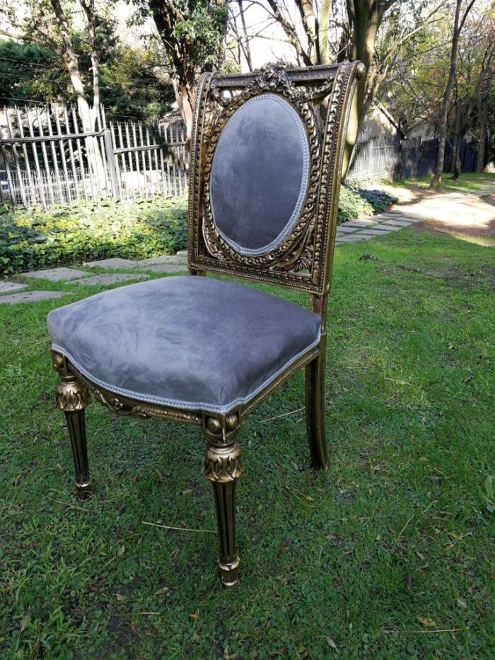 A French Style Ornately Carved and Gilded Dining Chair (Single chair) - Image 3
