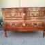 An Extremely Rare 18th Century French Provincial Fruitwood Chest of Drawers with Original Brass Hardware