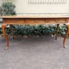 A 20th Century Victorian-Style Blonde Mahogany Desk With Leather And Gilt Tooling And Three Drawers With Brass Handles - Image 2