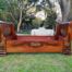 An Early 20th Century French Mahogany Lit Bateau Daybed/Bed With Gilt-Brass And Castors
