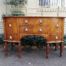 A 19th Century Mahogany Bow Fronted Sideboard / Server With Brass Gallery And Handles