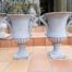 Pair Of Cement Pots With Handles