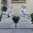 Pair Of Architectural Cherubs On Bases Facing Left And Right