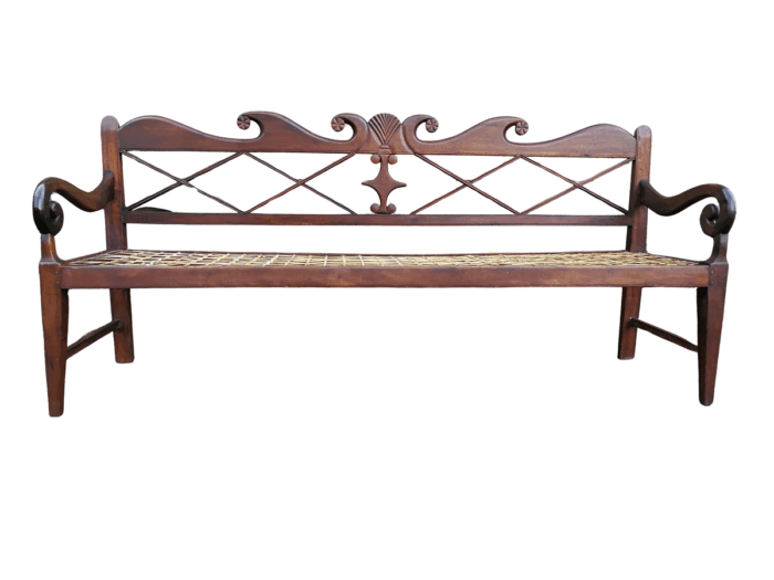 A Late 19th Century Cape Regency Stinkwood Rusbank/Riempie, Siegruhn Nd