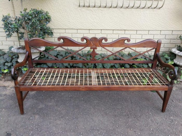 A Late 19th Century Cape Regency Stinkwood Rusbank/Riempie, Siegruhn Nd - Image 3