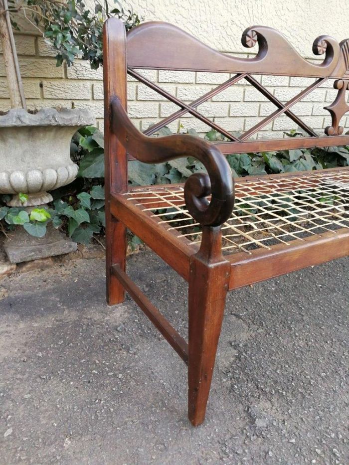 A Late 19th Century Cape Regency Stinkwood Rusbank/Riempie, Siegruhn Nd - Image 6