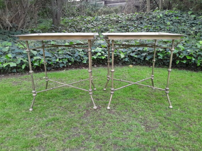 A Pair Of Custom-Made Wrought Iron Side Tables   - Image 2