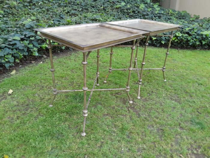 A Pair Of Custom-Made Wrought Iron Side Tables   - Image 5