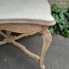A 20th Century Carved Oak Dining / Entrance Table in a Contemporary Bleached / Natural Contemporary Wood Finish with Marble Top - Image 7