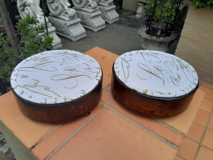 A Victorian Circa Late 19th Century Pair of Rosewood Footstools - Image 3
