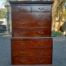 A Circa 1800 Regency English Mahogany Chest-On-Chest With A Pull-Out Writing Surface With Locks And Key