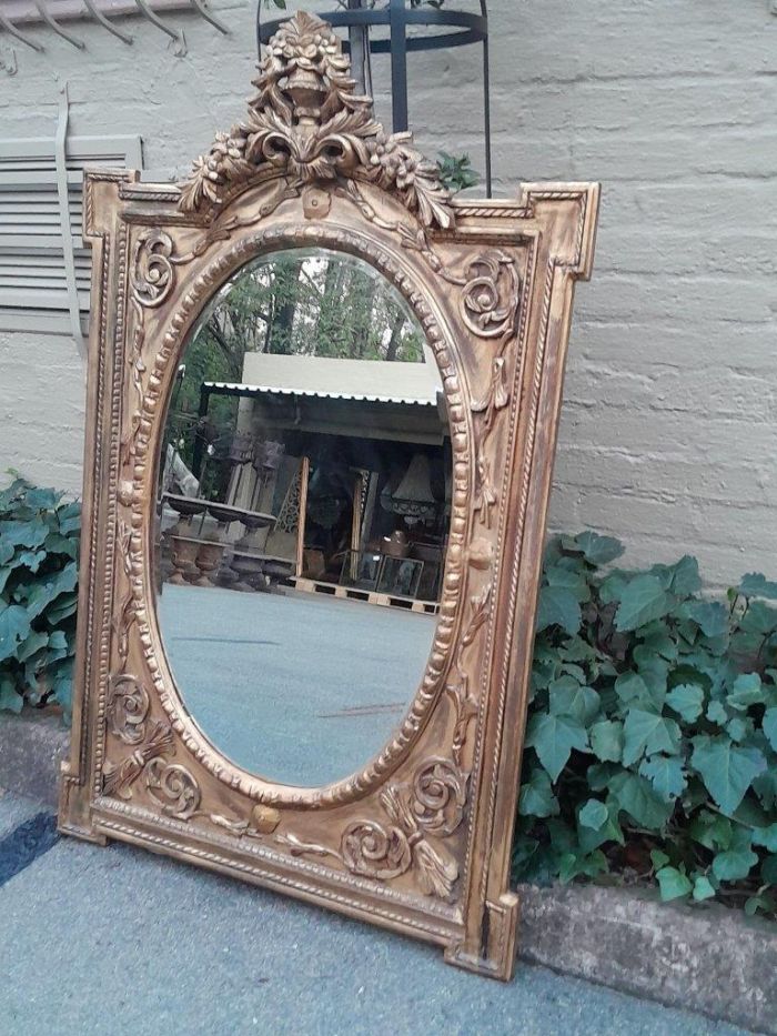 A 20th Century Ornately Carved and Bevelled Gilt-wood  Mirror - Image 2