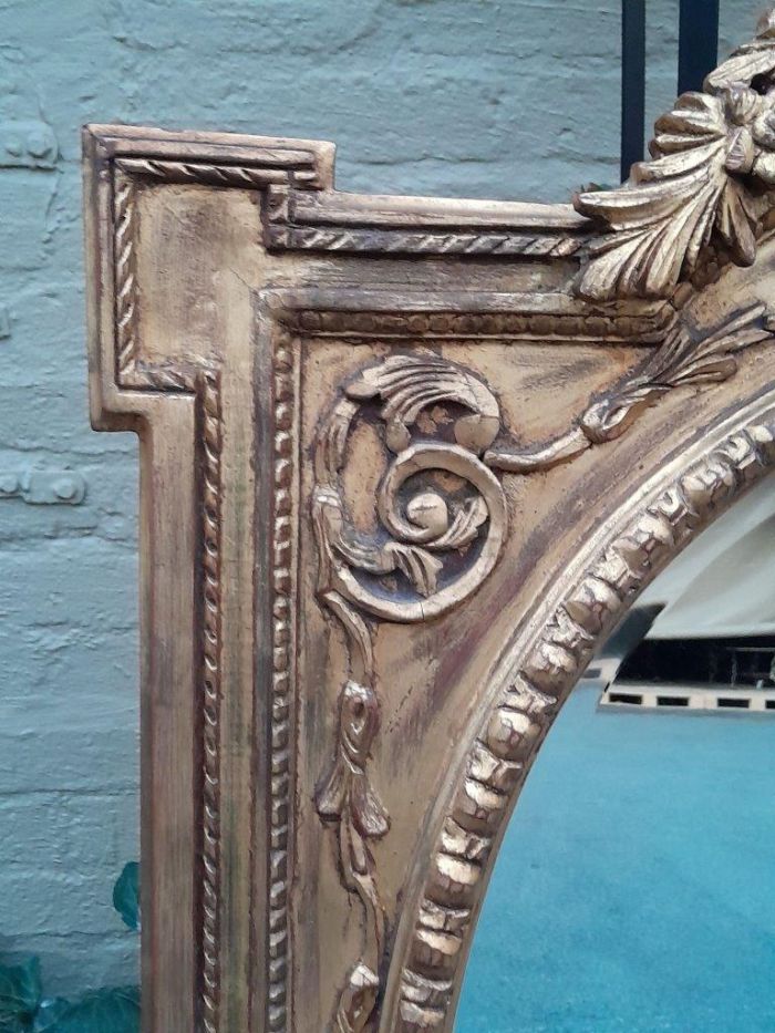 A 20th Century Ornately Carved and Bevelled Gilt-wood  Mirror - Image 4