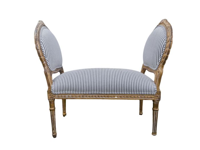 A French Style Carved Window Bench