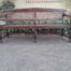 An Early 19th Century Rosewood Colonial Carved Bench with New Rattan in an Ebonised Finish