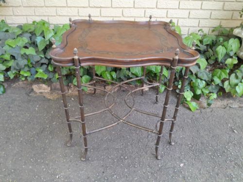 A 20th Century Metal Table with Hand-Painted Wooden Top