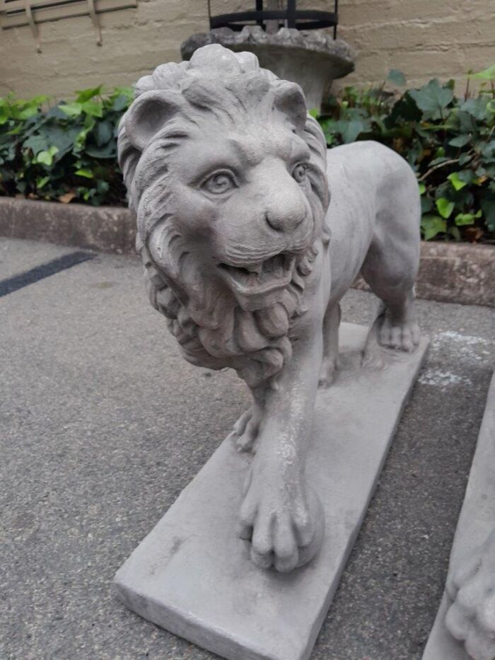 A Pair Of Concrete Lions (Custom-Aged By The Crown Collection) - Image 5