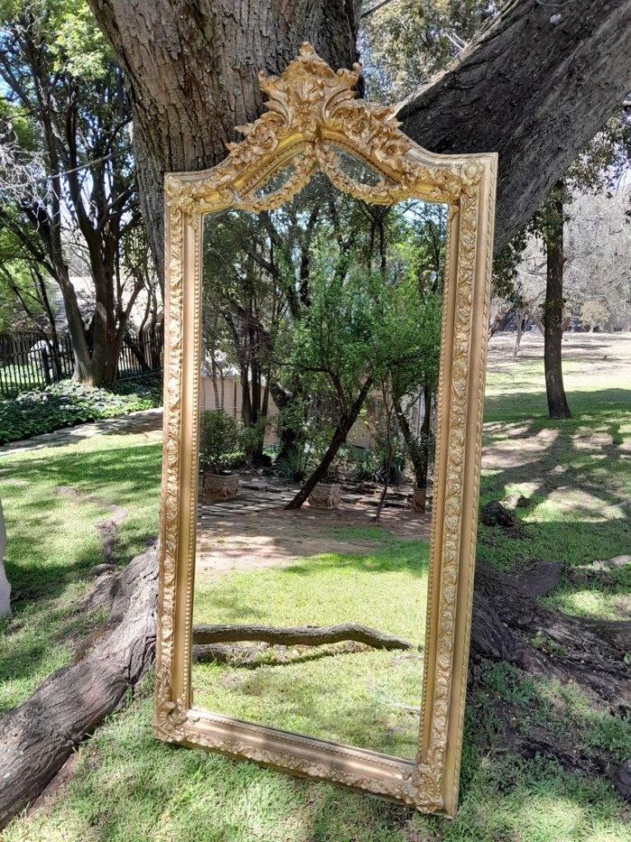 A French Rococo Style Ornately Carved and Gilded Bevelled Mirror - Image 3