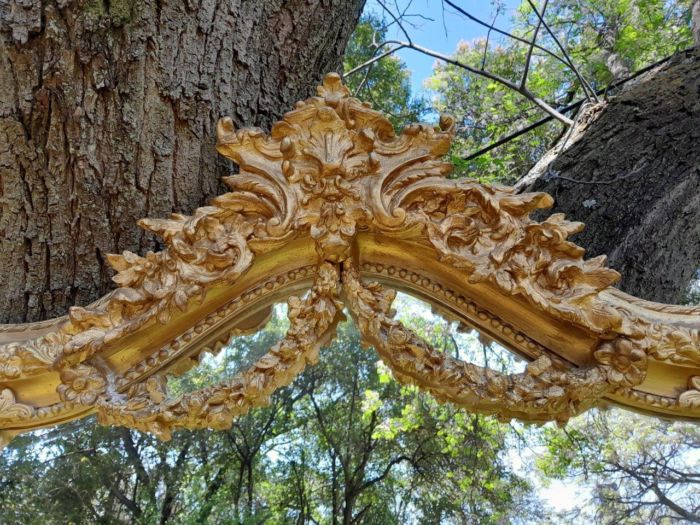 A French Rococo Style Ornately Carved and Gilded Bevelled Mirror - Image 5