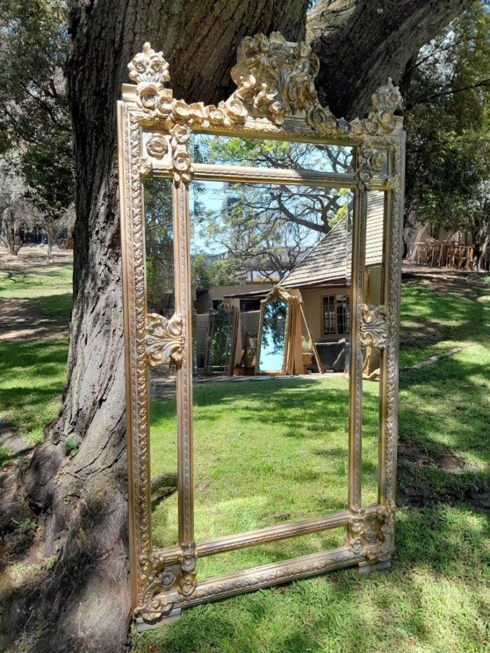 A French Rococo Style Ornately Carved and Gilded Bevelled Mirror - Image 3