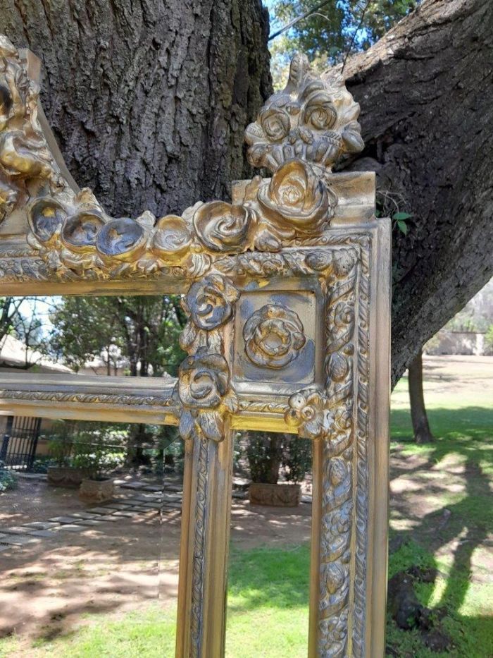 A French Rococo Style Ornately Carved and Gilded Bevelled Mirror - Image 5
