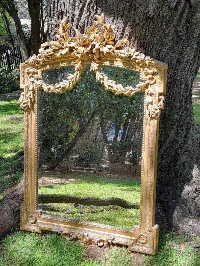 A French Rococo Style Ornately Carved and Gilded Bevelled Mirror - Image 2