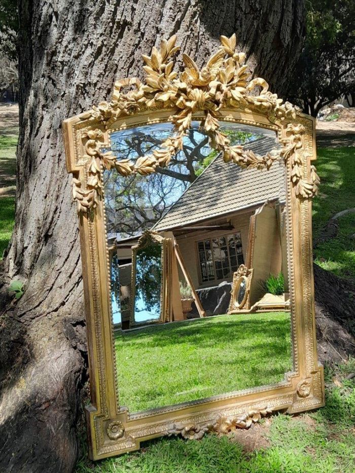 A French Rococo Style Ornately Carved and Gilded Bevelled Mirror - Image 3