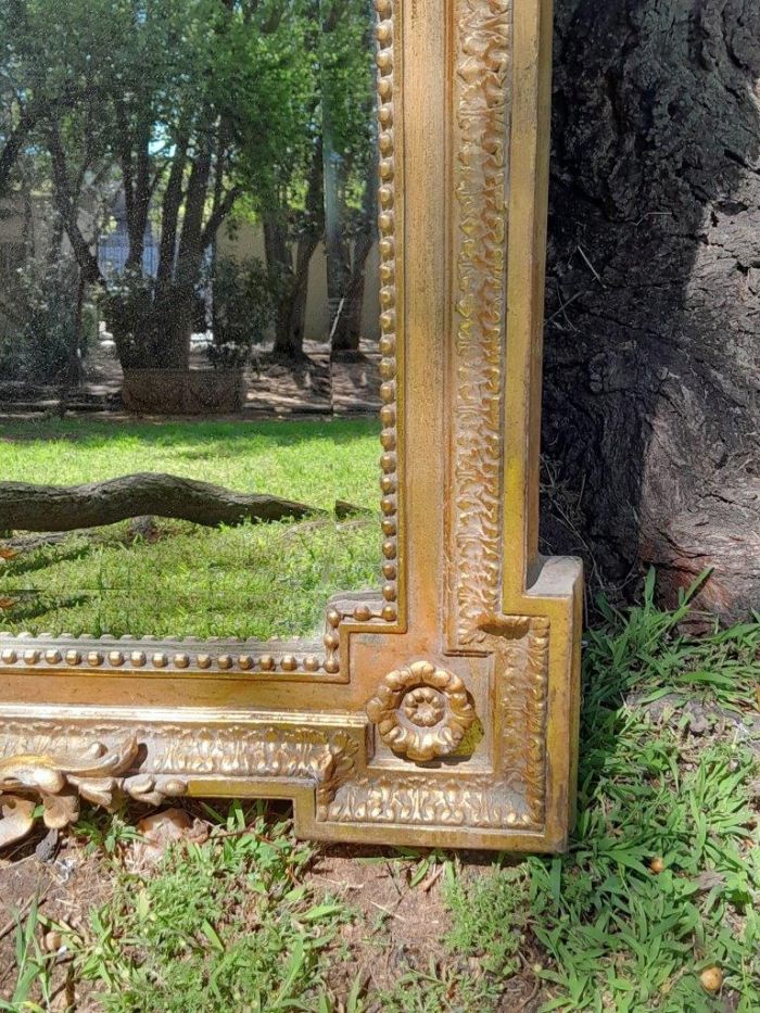 A French Rococo Style Ornately Carved and Gilded Bevelled Mirror - Image 4