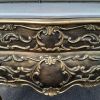 A Set of French Rococo Style Ornately Carved and Gilded Chest of Drawers and Pair of Side Tables with Marble Top - Image 8