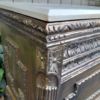 A Pair of French Style Ornately Carved Giltwood Pedestals / Side Tables with Cream Marble Tops - Image 9