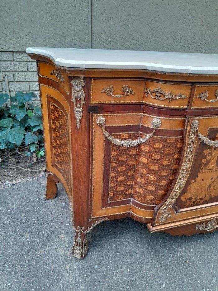 A French Louis XVI Style Server with Marble Top & Brass Ormolu Mounts - Image 5