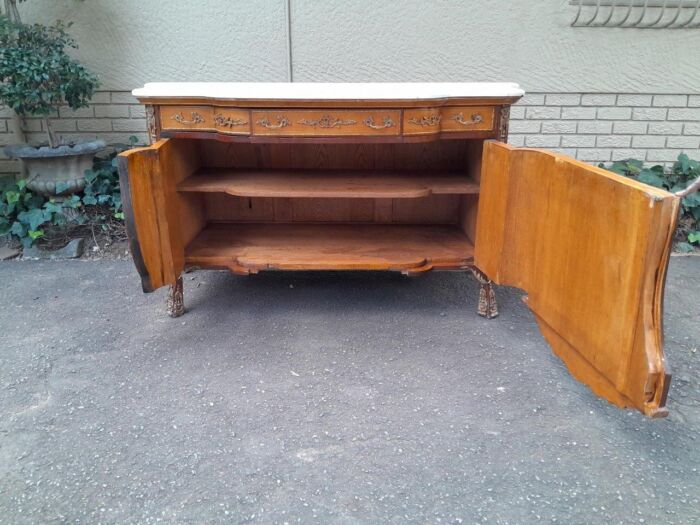 A French Louis XVI Style Server with Marble Top & Brass Ormolu Mounts - Image 10