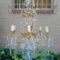 A 20th Century French Style Brass and Crystal Chandelier