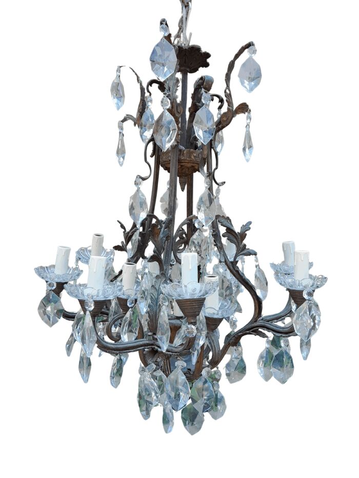 A 20th Century French Style Crystal Chandelier