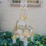 A 20th Century French Style Brass & Aged Crystal Chandelier