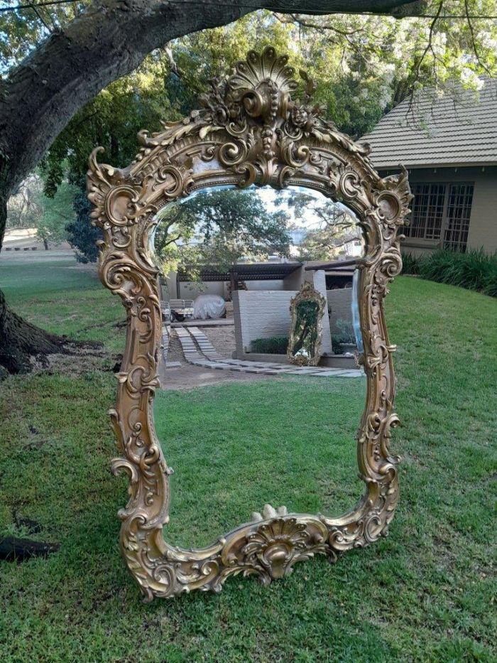 A French Rococo Style Ornately Carved and Gilded Bevelled Mirror - Image 2