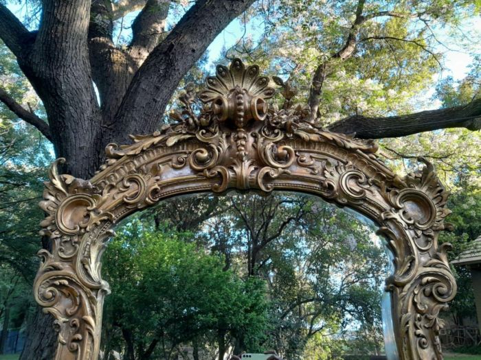 A French Rococo Style Ornately Carved and Gilded Bevelled Mirror - Image 6
