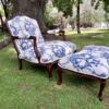 A 20th Century French Style Carved And Hand-Gilded Arm Chair With Foot-Rest - Image 3