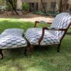A 20th Century French Style Carved And Hand-Gilded Arm Chair With Foot-Rest - Image 12