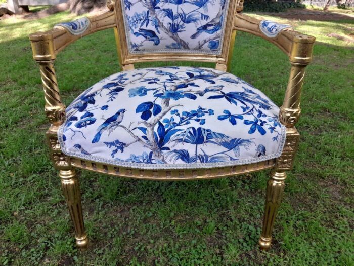 A Pair Of French Style Ornately Carved Wooden Armchairs - Image 8