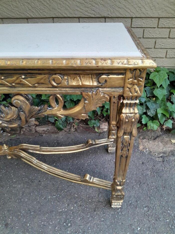 A French Style Ornately Carved Giltwood Console / Entrance Table - Image 8
