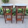 A 19th Century  Circa 1870 French (Bought In France) Antique Pair Of Empire Solid Mahogany Pedestals With Ormolu Mounts And Grey Marble Tops - Image 2