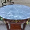 A 19th Century  Circa 1870 French (Bought In France) Antique Pair Of Empire Solid Mahogany Pedestals With Ormolu Mounts And Grey Marble Tops - Image 6