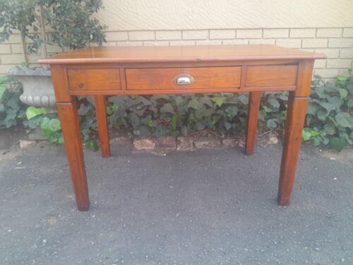 A 20th Century 4-Seater Work Table In Teak & Mahogany With A Drawer (Sale Price Reflected R8500)