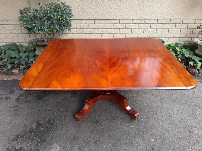 An Antique William IV Breakfast Table With Hinged Top On Castors - Image 3