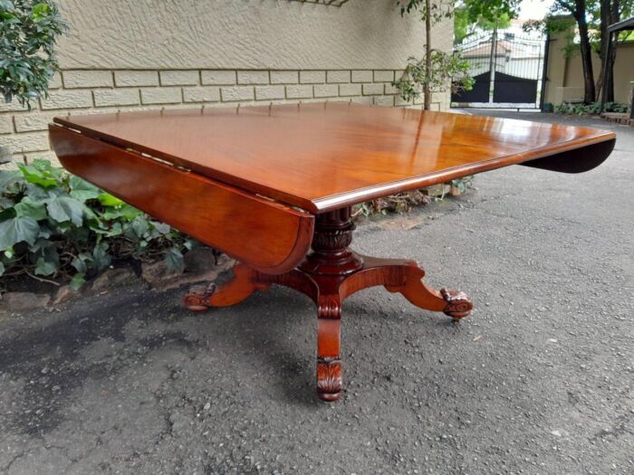 An Antique William IV Breakfast Table With Hinged Top On Castors - Image 5