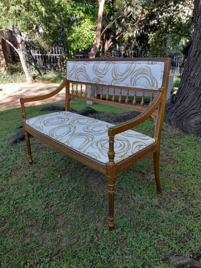 A 20th Century French Giltwood Empire Style Settee - Image 3