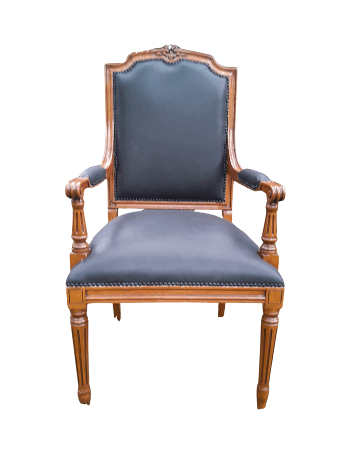A 20th Century French Style Carved Mahogany Armchair